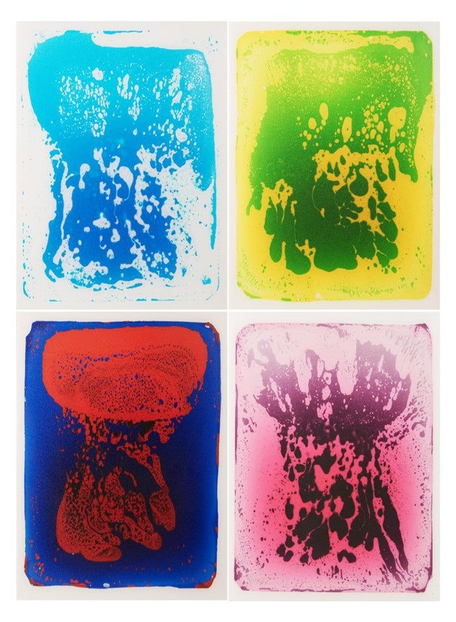 WOWSTAR 12" x 12" Sensory Floor Tiles, 4 Sensory Tiles, Liquid Floor Tiles, Lava Tiles - Image 1
