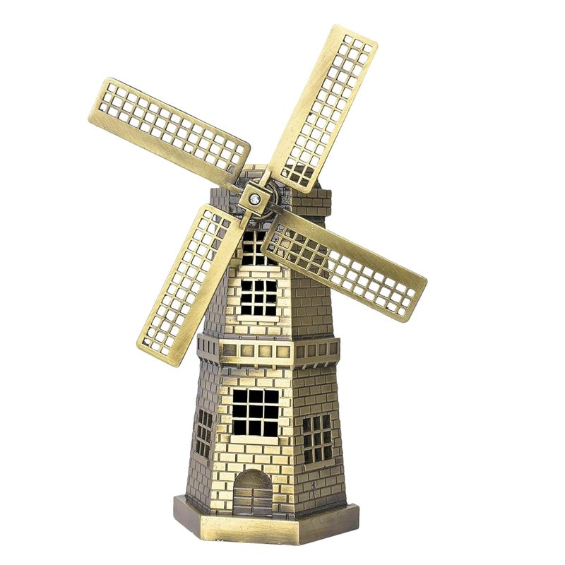THE QUIRKY HOME THE QUIRKY HOME Holland Windmill Souvenir Model Replica Monuments Decorative Showpiece Antique Finish S1  - Image 1