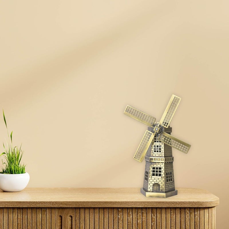 THE QUIRKY HOME THE QUIRKY HOME Holland Windmill Souvenir Model Replica Monuments Decorative Showpiece Antique Finish S1  - Image 4
