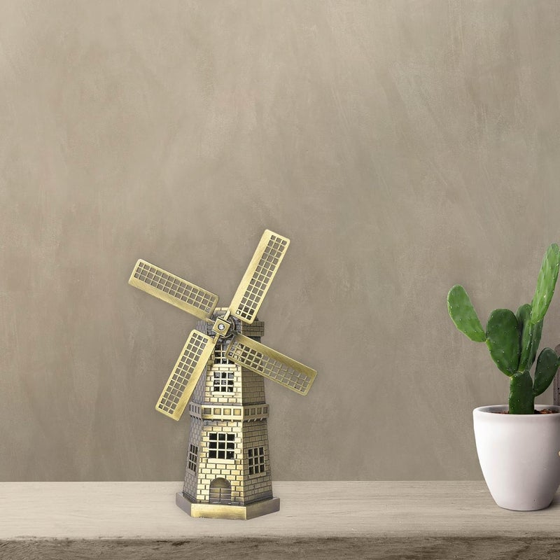 THE QUIRKY HOME THE QUIRKY HOME Holland Windmill Souvenir Model Replica Monuments Decorative Showpiece Antique Finish S1  - Image 5