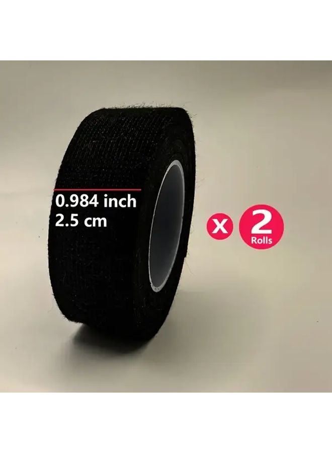2Pcs 25mm High Temp Electrical Tape Flame Retardant Polyester Cloth Self Adhesive - Image 1