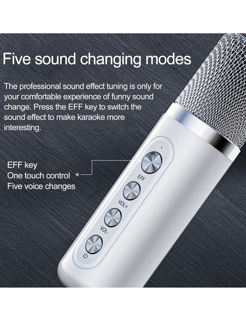 يس Set Bluetooth Speaker with Microphone 5.0 USB Charging Wireless Speakers with Bluetooth Surround Sound Portable Speaker for Smart TV Microphone with Speaker for Singing Red - Image 4