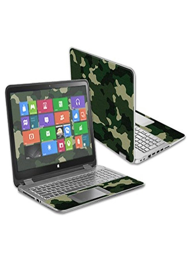 MIGHTY SKINS MightySkins Skin Compatible with HP Envy x360 15.6" (2014 Version) Laptop wrap Cover Sticker Skins Green Camo - Image 1