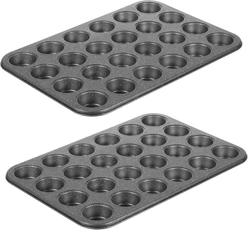 Walooza Muffin Cupcake Pan, Mini Muffin Tins Nonstick 24, Muffin Top Pan and Mini Cheesecake pans, Toast Oven Baking Supplies Non Stick Cake Pans Muffin Tray - Image 1