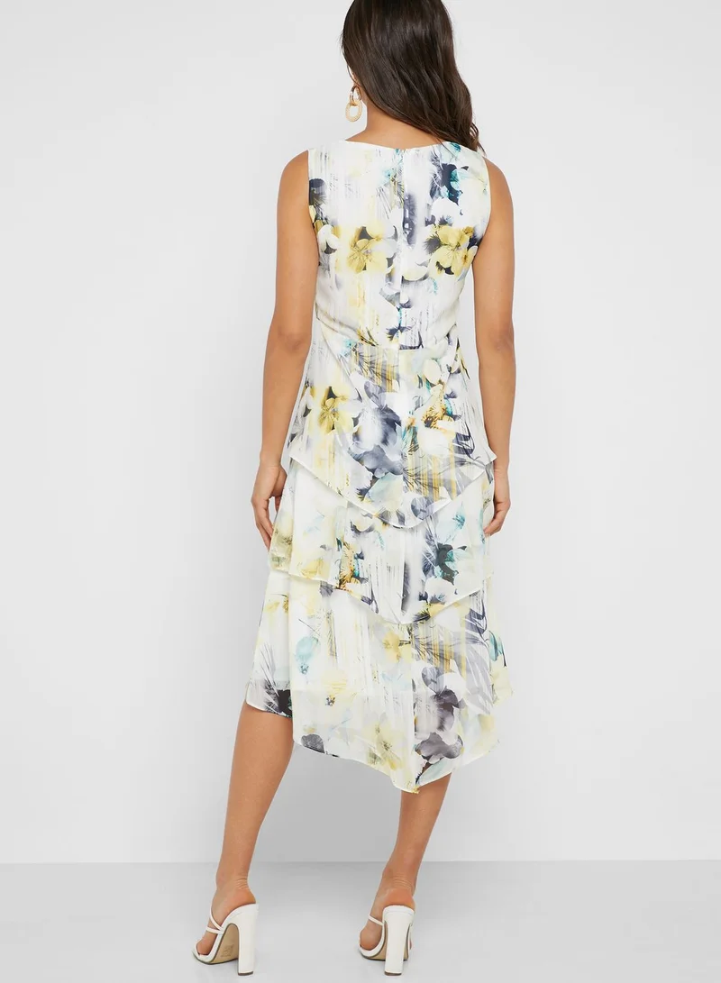 Wallis Floral Print Tiered Dress