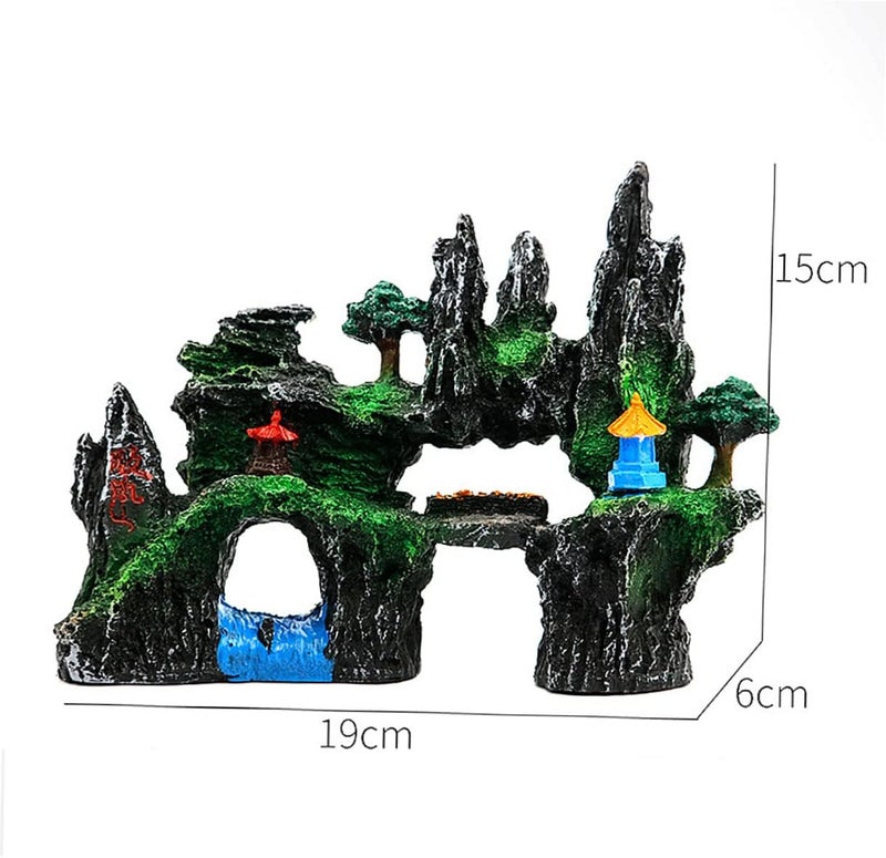 Didiseaon Artificial Resin Mountain Aquarium Decor for Turtle Tanks Elegant Landscape Ornament Easy to Clean Safe for Fresh and Saltwater Hiding Place for Fish - Image 5