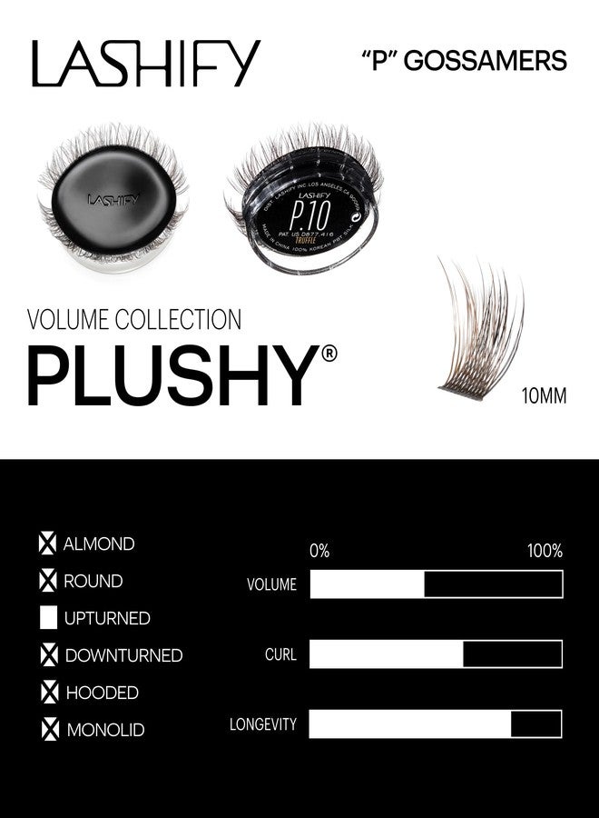 Lashify Plushy 10mm Gossamer Lashes in Truffle Color, Easy DIY False Lashes for a Voluminous Yet Still Natural Look - Image 3