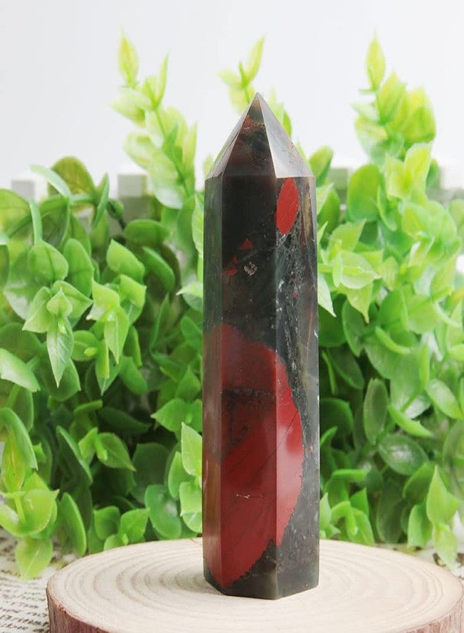Acxico 1Pcs 80-100mm Natural Bloodstone Obelisk Tower Point Crystal Energy - Image 4