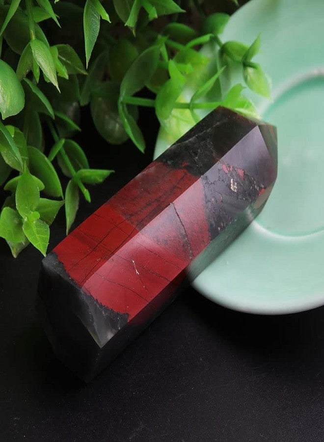 Acxico 1Pcs 80-100mm Natural Bloodstone Obelisk Tower Point Crystal Energy - Image 2