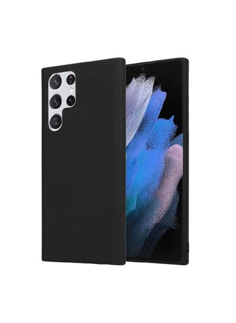 فيسوس غطاء حالة السيليكون السائل الناعم المقاوم للصدمات لـ Samsung Galaxy S22 Ultra Black - Image 1