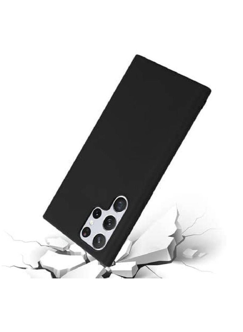 فيسوس غطاء حالة السيليكون السائل الناعم المقاوم للصدمات لـ Samsung Galaxy S22 Ultra Black - Image 3