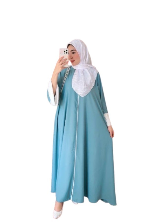 عبايه نسائيه دبل حرير تيك توك مستوردة – عبايه حريمي كاجوال خروج أنيقة ومريحة - Image 1