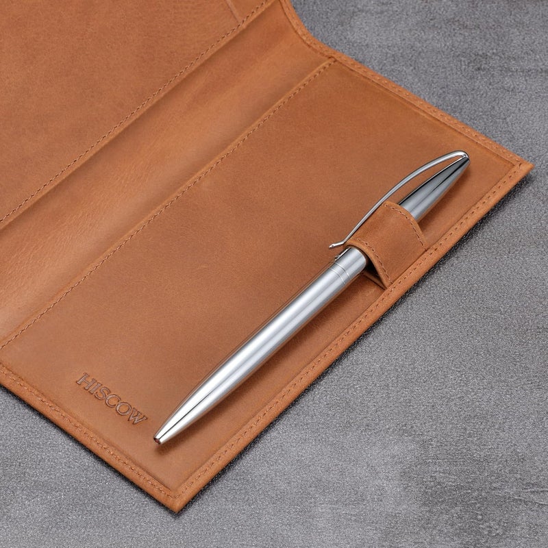 HISCOW Supple Leather Checkbook Cover with Free Divider - Italian Calfskin - Image 3