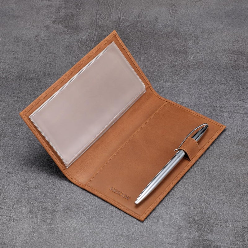 HISCOW Supple Leather Checkbook Cover with Free Divider - Italian Calfskin - Image 5