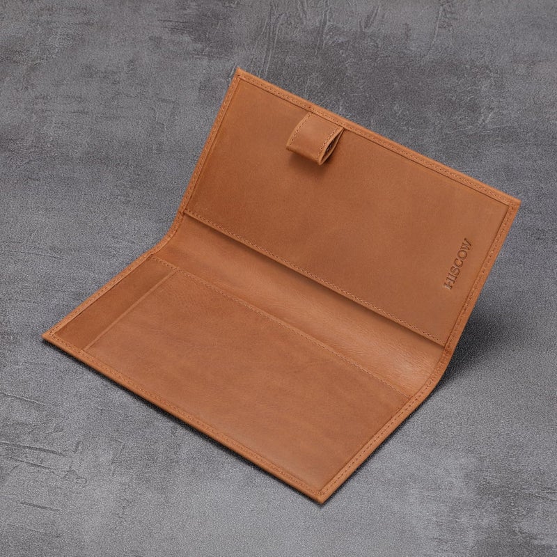 HISCOW Supple Leather Checkbook Cover with Free Divider - Italian Calfskin - Image 4