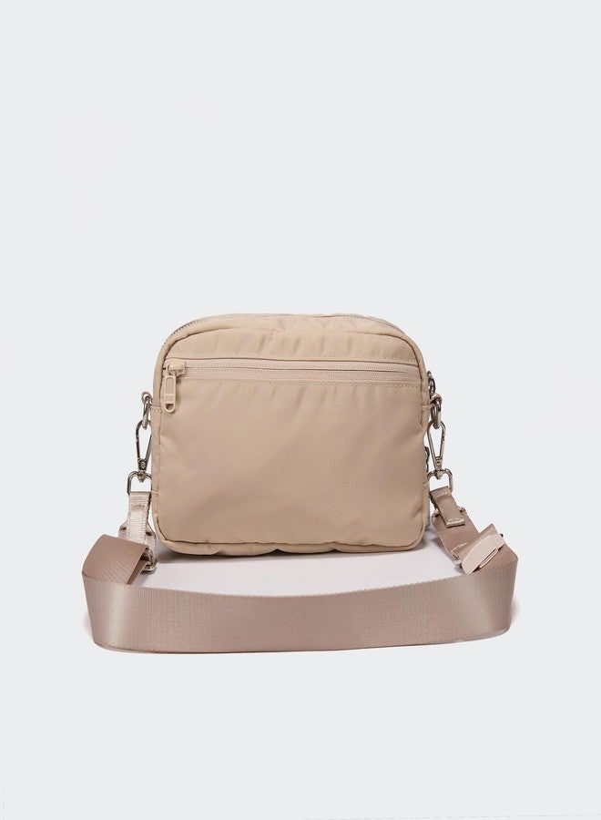 Pander حقيبة كروس بودي من باندر - حقيبة يد يومية بحزام قابل للتعديل، مثالية للسفر والمشاوير والاستخدام اليومي، مصنوعة من الكتان الخام، 8.66 × 3.15 × 5.51 بوصة، حقيبة كروس بودي بجيب خلفي بسحاب - Image 5