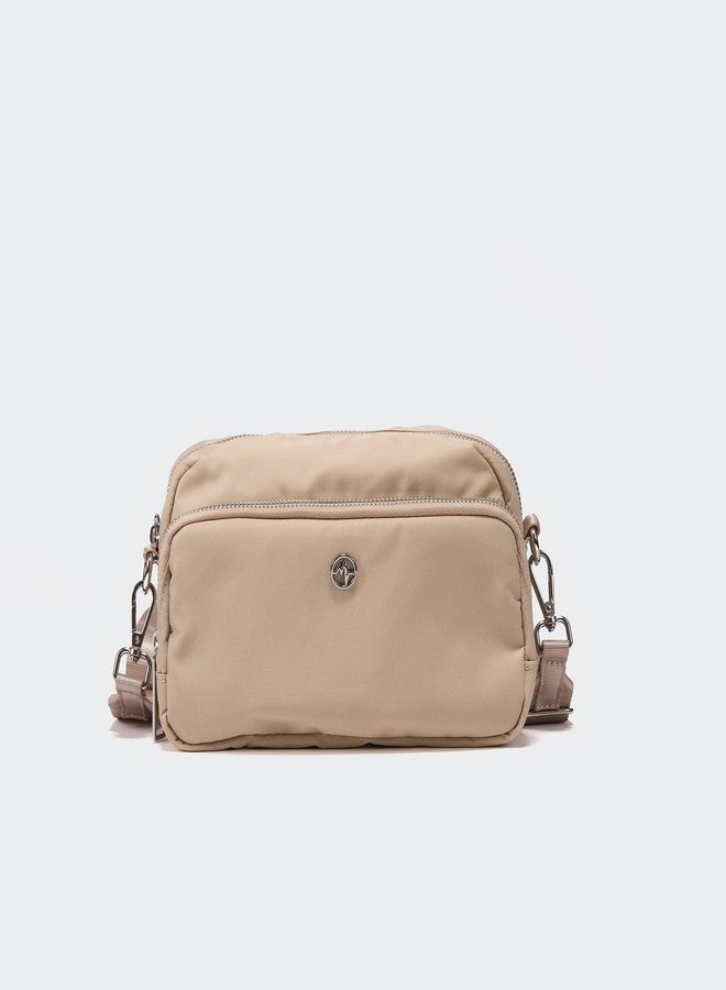 Pander حقيبة كروس بودي من باندر - حقيبة يد يومية بحزام قابل للتعديل، مثالية للسفر والمشاوير والاستخدام اليومي، مصنوعة من الكتان الخام، 8.66 × 3.15 × 5.51 بوصة، حقيبة كروس بودي بجيب خلفي بسحاب - Image 4