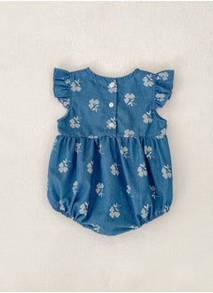 Bafanou Bafanou Baby Girls Denim Playsuit Newborn Cartoon Printed Sleeveless Romper Infant Girls Jumpsuit Clothing  - Image 4
