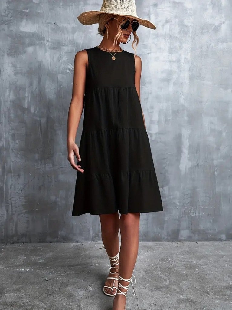 PUPOOL Women's Crew Neck Aerobin Dress  - Image 5