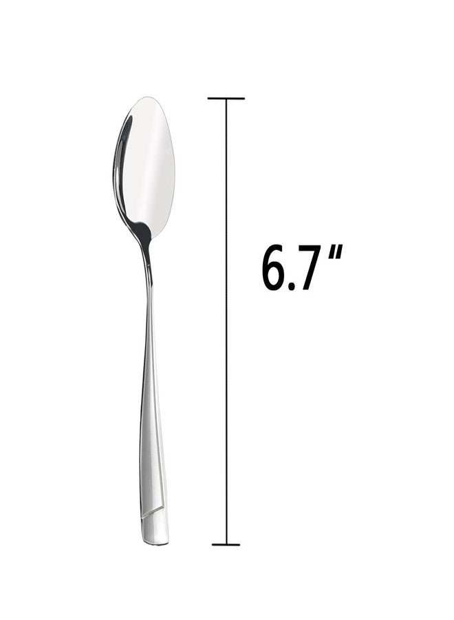 كاند مجموعة من 16 ملعقة حلوى من الفولاذ المقاوم للصدأ من كاند، بطول 6.69 بوصة - Image 3