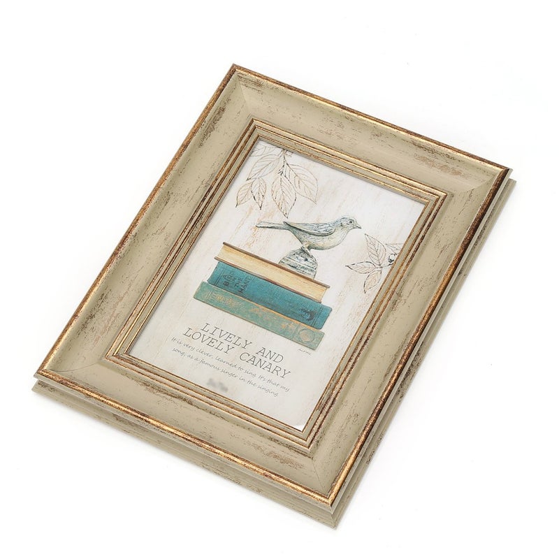 Zhenzan Frames 6x8 Inches Vintage Feel Rustic Picture Frame for Tabletop or Wall Hanging with Glass Front (6x8, Khaki) - Image 4