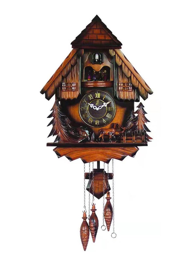 منزل منظم ساعة الكوكو الخشبية المصنوعة يدويًا من المنزل المنظم