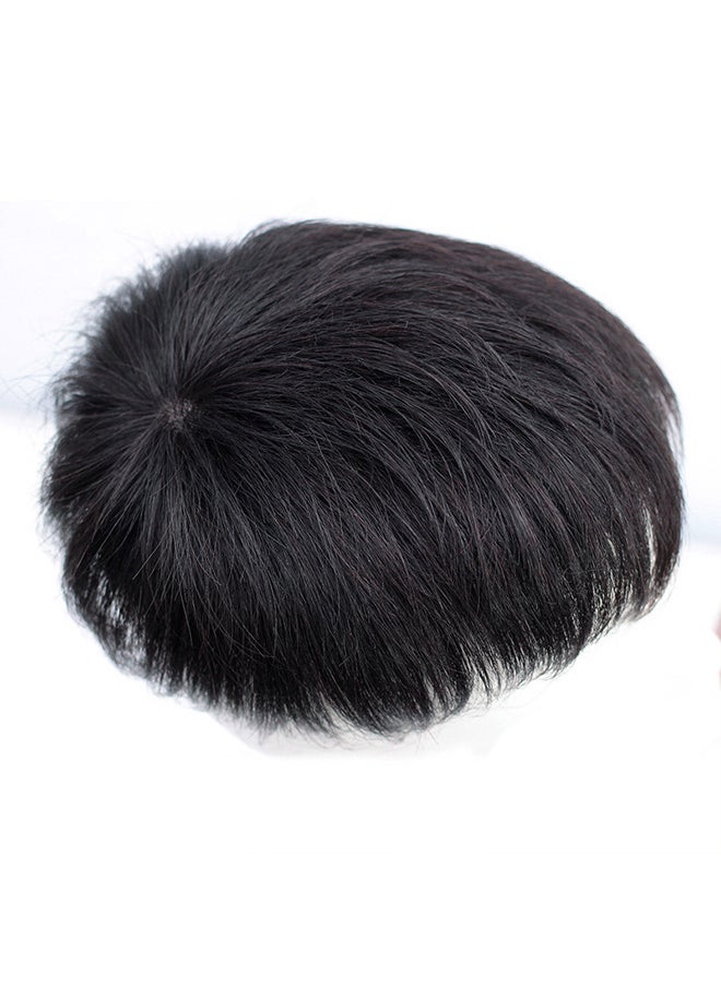 Generic Men's wigs short hair, head hair replacement blocks to cover gray hair Mediterranean bald men's hair replacement pieces  - Image 1