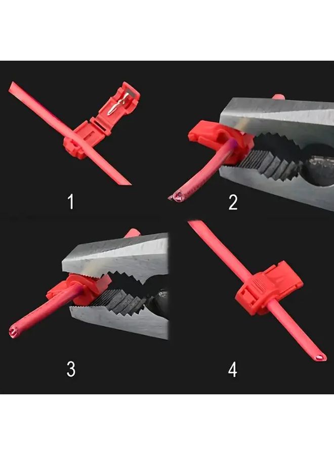 Blue Quick Cable Connectors 25pcs Snap In T Terminals with Locking Mechanism PVC Insulated - Image 4