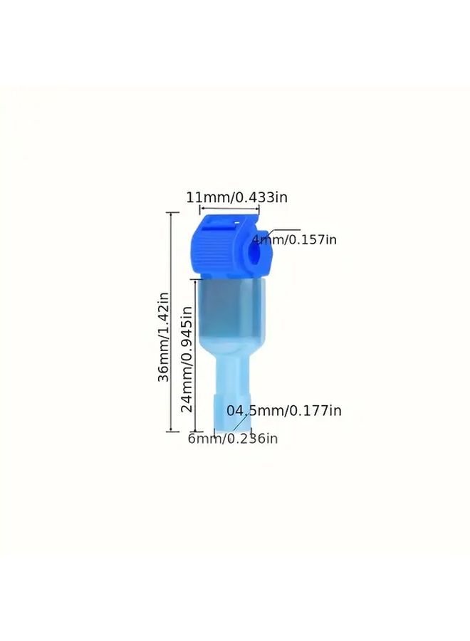 Blue Quick Cable Connectors 25pcs Snap In T Terminals with Locking Mechanism PVC Insulated - Image 2