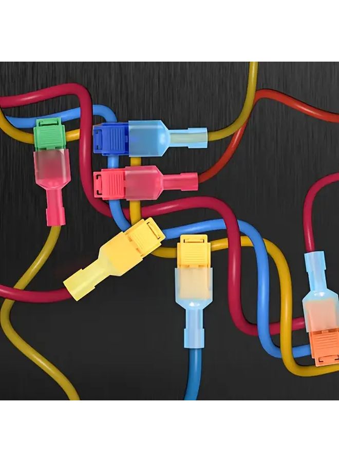 Blue Quick Cable Connectors 25pcs Snap In T Terminals with Locking Mechanism PVC Insulated - Image 5