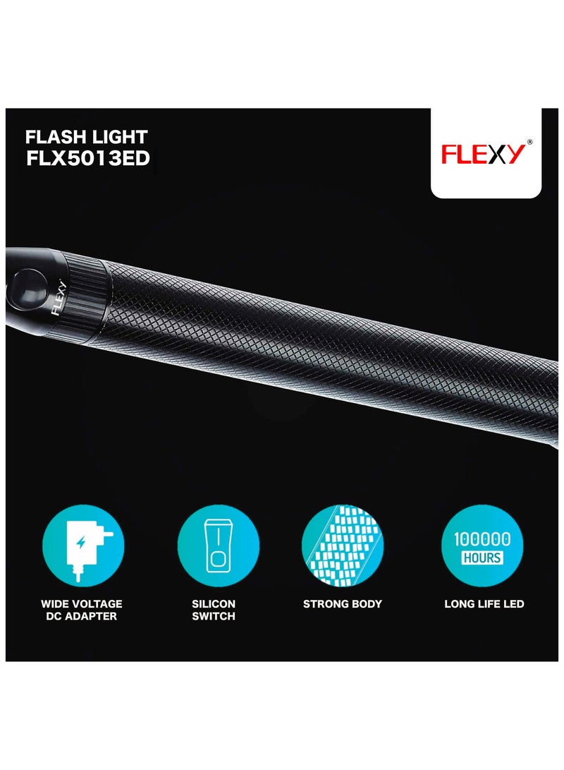 فليكسي مصباح يدوي LED قابل لإعادة الشحن، هيكل من الألومنيوم CREE LED  - Image 3