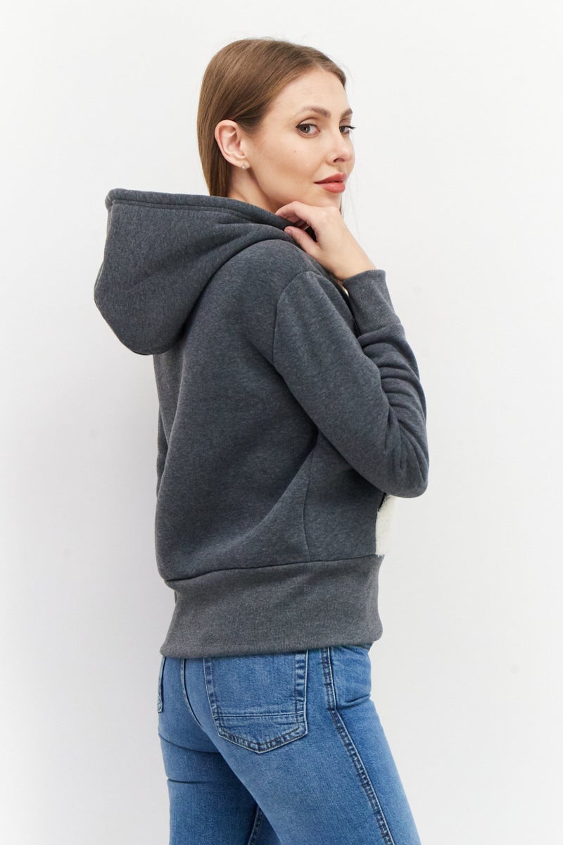 Bearpaw Women Long Sleeves  Heather Sweatshirt,Grey  - Image 4