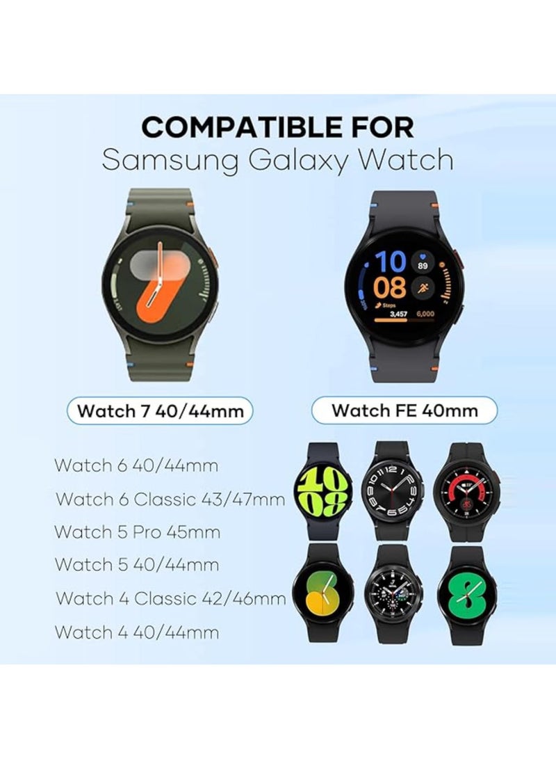 Silicone Band Compatible with Samsung Galaxy Watch 7/6/5/4 47/46/45/44/43/42/40mm Silicone Wave Desgin Strap (Space Grey)  - Image 2