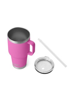 YETI YETI Rambler 35 oz Straw Mug, Vacuum Insulated, Stainless Steel, Wildflower Fuchsia  - Image 3