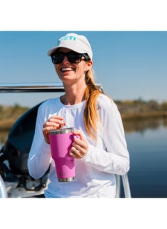YETI YETI Rambler 35 oz Straw Mug, Vacuum Insulated, Stainless Steel, Wildflower Fuchsia  - Image 2