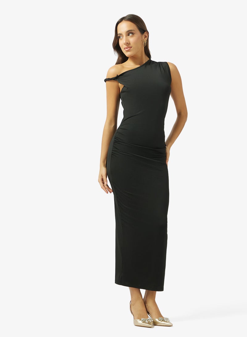 Ginger Drop Shoulder Ruched Bodycon Dress - Image 1