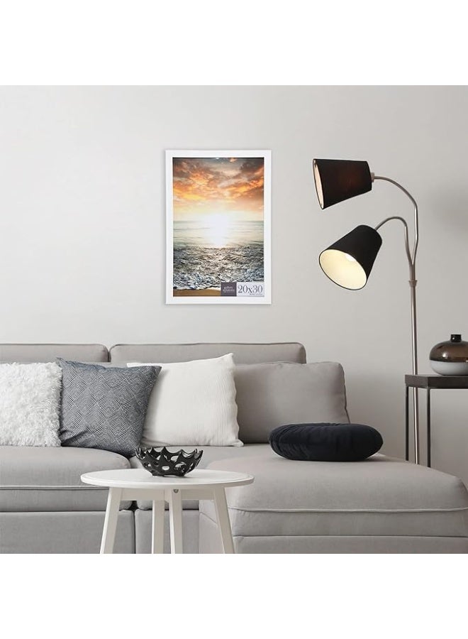 Gallery Solutions  20x30  White Wood Wall Mount Poster Frame  Enhance Your Space with LargeScale Art Display  Rectangular Wall Mount  Hanging Frame  Home Accents  Interior Design - Image 2