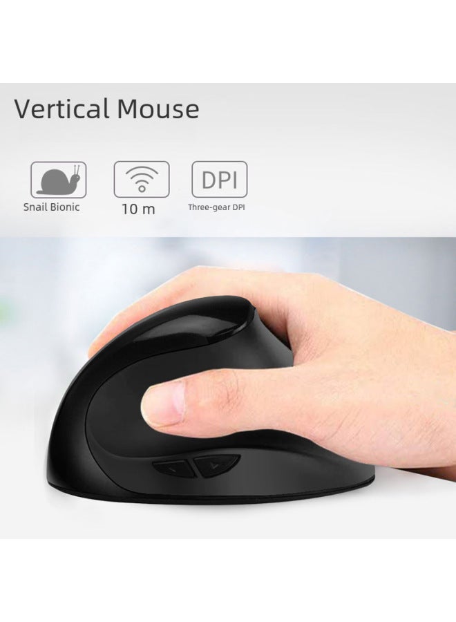 Digital Computer/optical Mouse/optical Mouse - Wireless Bluetooth Mouse Suitable For Desktop Laptop Tablet - Usb Interface-Color:Black-left-hand Version (with Dry Battery) - Image 4