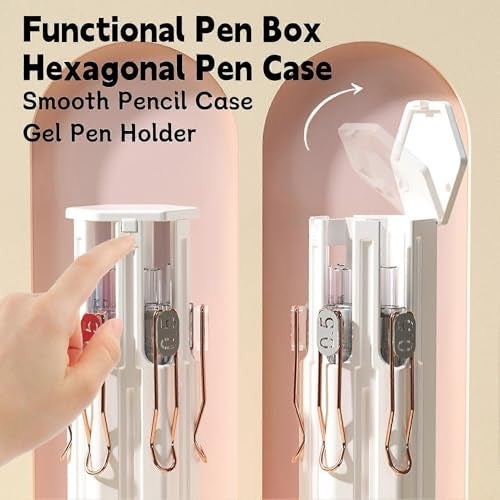 Invite Enterprise Pencil Box with Standing Pen Holder | Multi-Function Writing Case with Ruler, Gel Pens, Eraser & Refills | Ideal Gift for Boys, Girls [Multicolor] (6 in1 Pen case) - Image 3