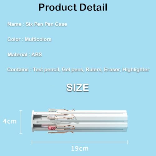 Invite Enterprise Pencil Box with Standing Pen Holder | Multi-Function Writing Case with Ruler, Gel Pens, Eraser & Refills | Ideal Gift for Boys, Girls [Multicolor] (6 in1 Pen case) - Image 5