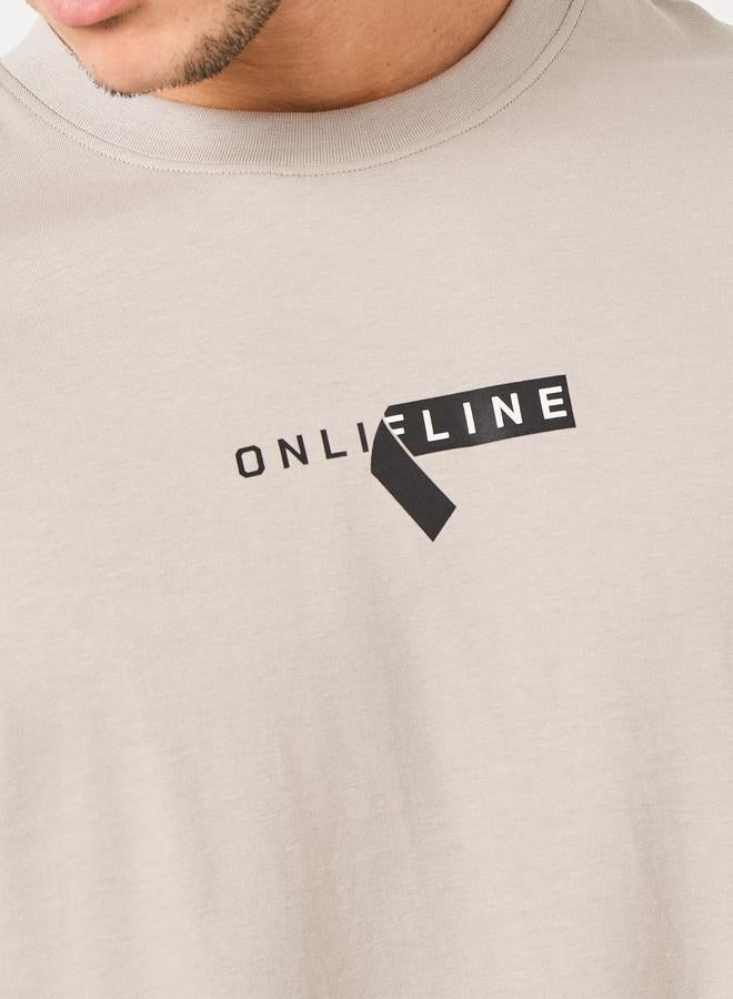 ستايلي تيشيرت قطن نقي واسع بطبعة بسيطة - Image 3