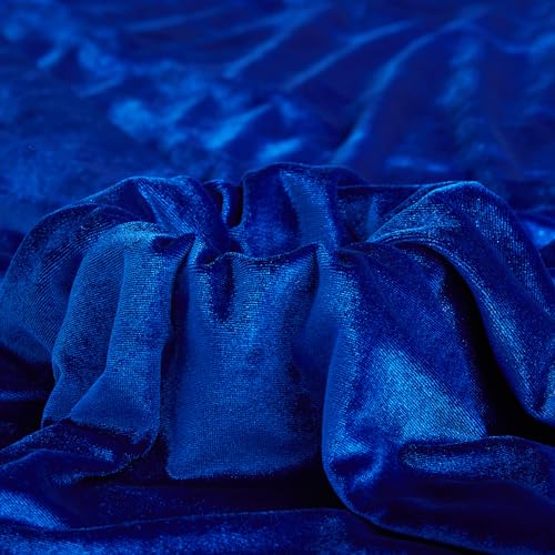 MaiMaiSuan Royal Blue Velvet Fabric by The Yard,5 Yards 60" Wide Soft Stretchy Velvet Cloth for Upholstery Sofa Chair Cover,DIY Sewing,Costume,Craft,Curtain - Image 1