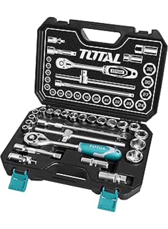 TOTAL TOOLS socket set 25 Pcs 1/2inch - 10:32mm - THT121251-2725188179512