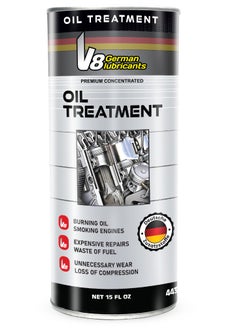 V8 German Lubricants V8 German Lubricants Oil Treatment (443ML) – Reduces Oil Burning, Prevents Engine Wear & Improves Performance 