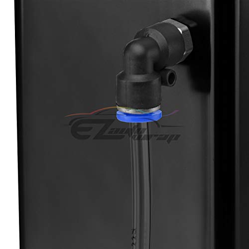 EZAUTO WRAP Black Square Aluminum Engine Oil Catch Tank Can Reservoir Breather #2 - Image 4