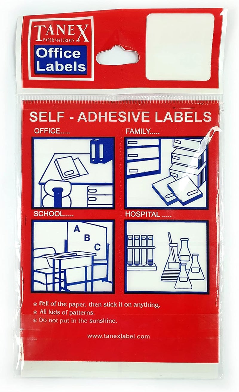 TANEX Adhesive Labels 23Mmx50Mm 12 White, Tanofc118 - Image 3