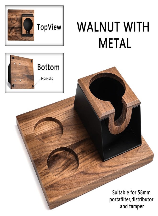 Turewin Espresso Tamper Station 58mm Wooden Espresso Tamper Holder Base Coffee Tamper Stand with 2 Coffee Puck Screen Accessories Organizer Box for 58mm Tamper and Distributor - Image 2