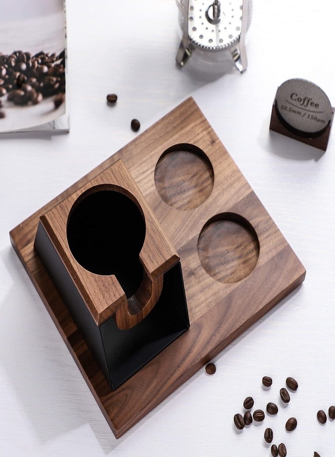 Turewin Espresso Tamper Station 58mm Wooden Espresso Tamper Holder Base Coffee Tamper Stand with 2 Coffee Puck Screen Accessories Organizer Box for 58mm Tamper and Distributor - Image 3