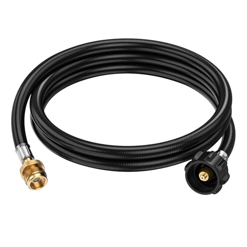 GasXpert Propane Hose Adapter 1lb to 20lb, 4ft Propane Tank Hose fit for Weber/Coleman/Blackstone Grill, Buddy Heater, Smoker, Camp Stove - Image 1