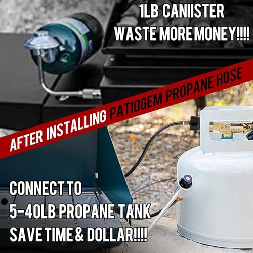 GasXpert Propane Hose Adapter 1lb to 20lb, 4ft Propane Tank Hose fit for Weber/Coleman/Blackstone Grill, Buddy Heater, Smoker, Camp Stove - Image 5
